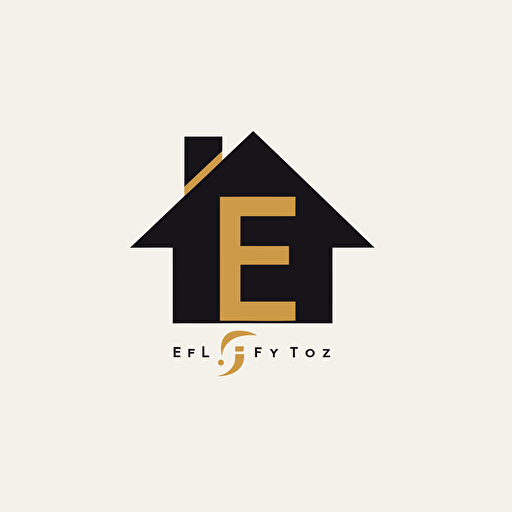 create real estate logo using F and E letters only , minimal, modern, simple, clean, vector