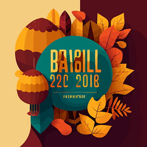retro poster design, global event, fall colors, september 2023, vector styled