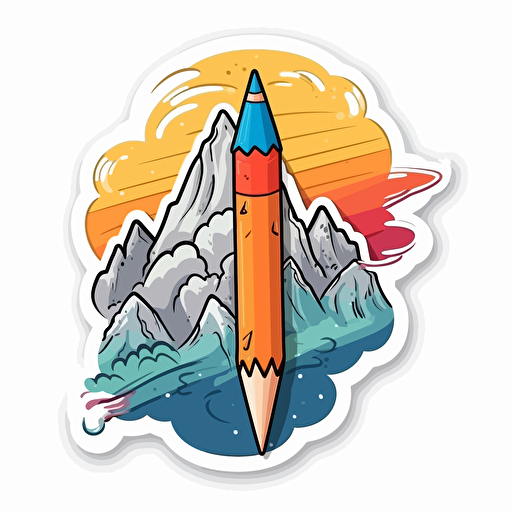 sticker design, Scarce Adventurous Crayon, vector