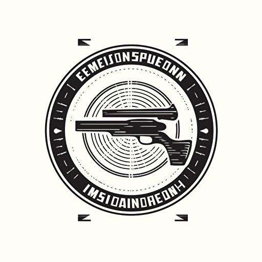 emblem logo for precision shooting, colt 45, simple vector