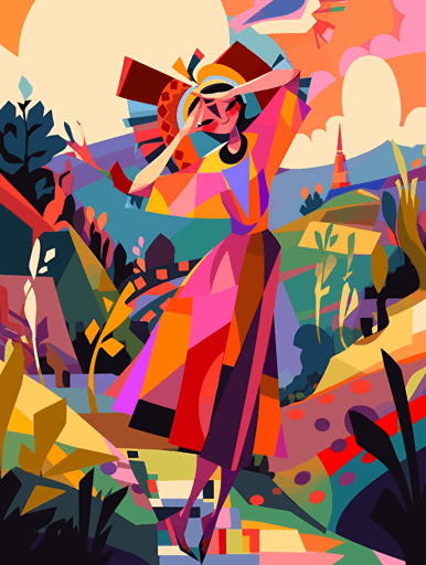 cubism, dance culture, landscape architecture, world music, painting, biologist,vector ,2d illustrator,