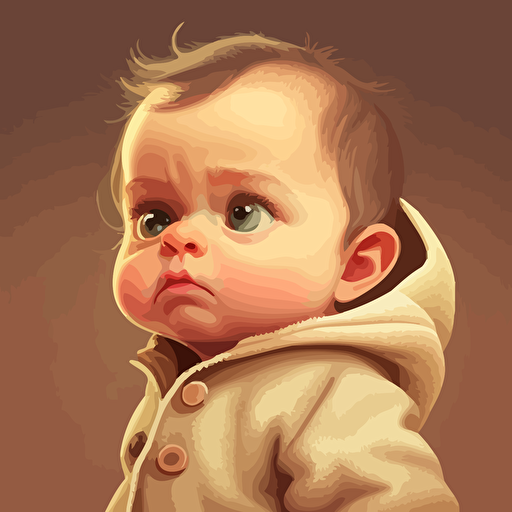 cute baby digital art, illustration, vector