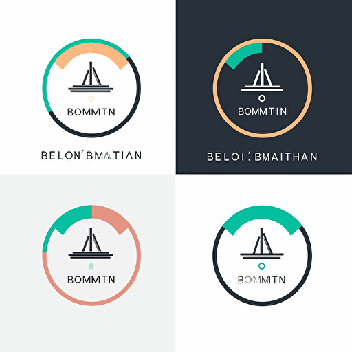 a logo for an economic analysis company. text at bottm. minimalistic. vector