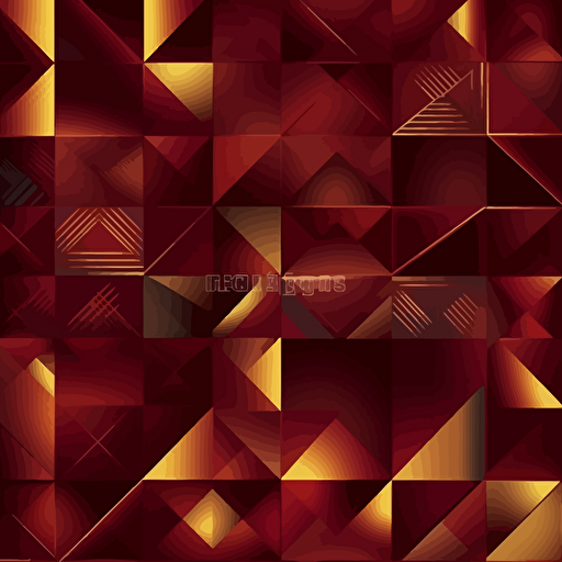 geometric vector abstract pattern, dark red red hues gold highlighting, different shapes mixed sizing, render, elegant, premium look, HD, background