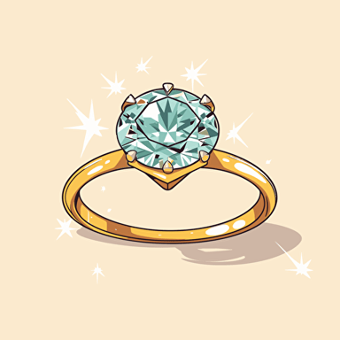 svg, vector, cartoon, diamond ring