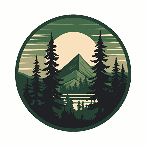 forest, vector, logo, programm