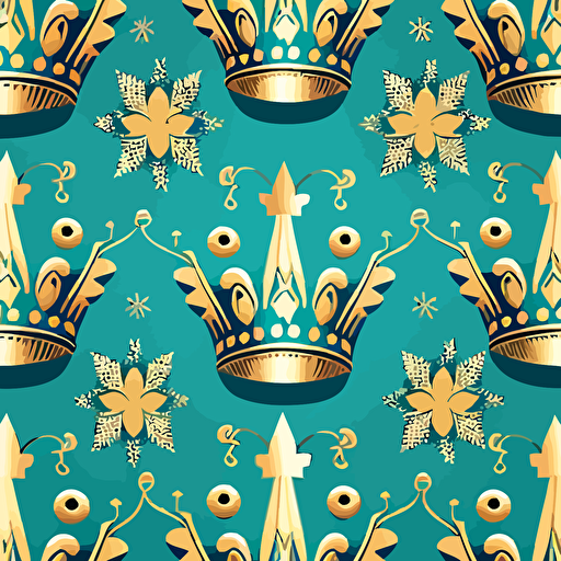 create a vector seamless pattern of a crown