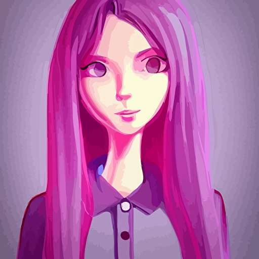 digital 2d digital 3d stylized character design character modeling girl pink