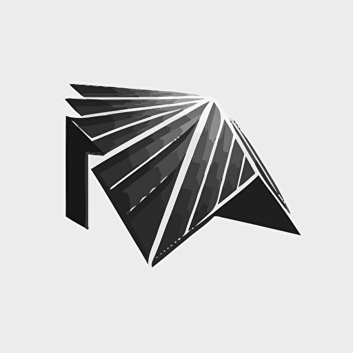 simple geometric iconic logo of roofing construction black vector, on white background