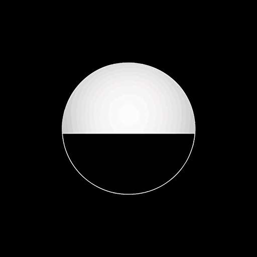 a minimalist tennis ball, flat, simple, vector, black and white