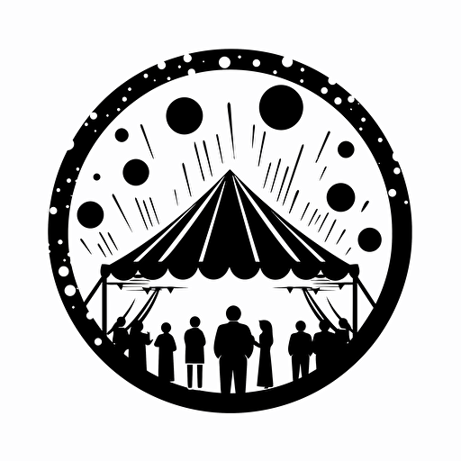 Event icon, black on white background, vector