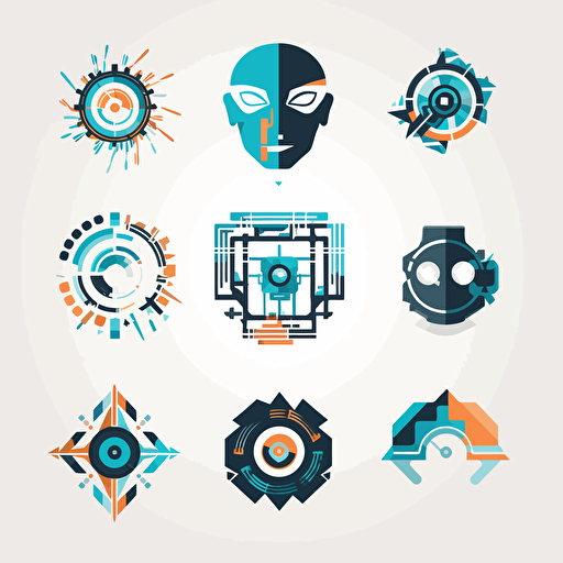 technological modern vector logo "I&AI"