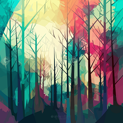 abstract forest, vector