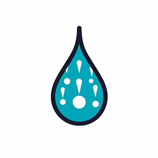 a drop-shaped technology logo made from programming code, simple, vector