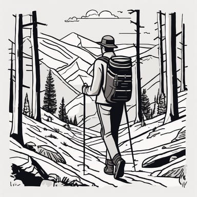 a man hiking