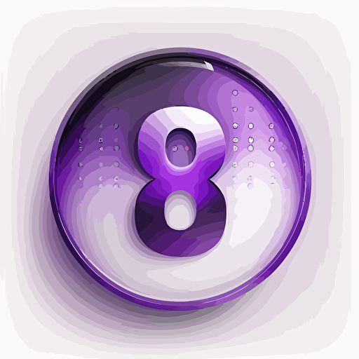 icon, number 8, technology, abstract, white background, single color, purple, vector, no shadows