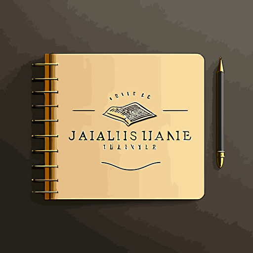 logo for journal selling business that has a minimalistic design, vector