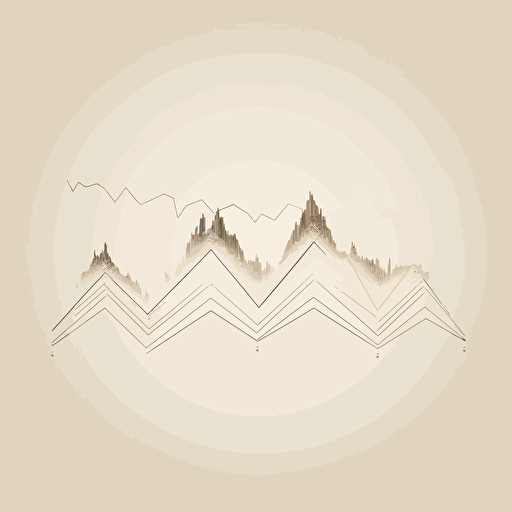 ECG heart beat line as a mounain peak, vector, minimalistic, clean