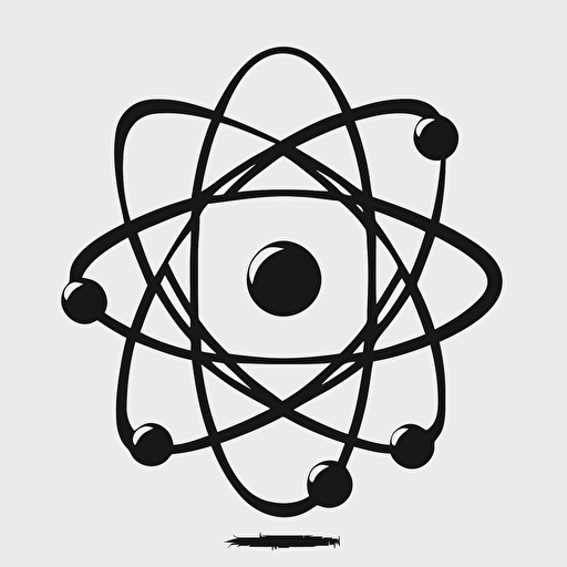 atom logo, vector, minimalistic