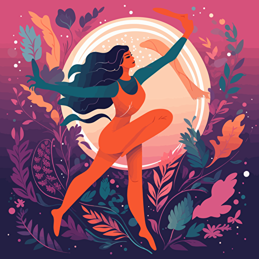 a vector, bright image for dance day