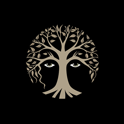 pictorial mark logo for a Sex Trafficking Prevention Initiative, tree, vector, simple