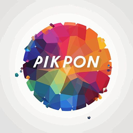 popart logo for AI powered tech and web and video production company "Yukon Pixel" in ai style, abstract vector style on a white background