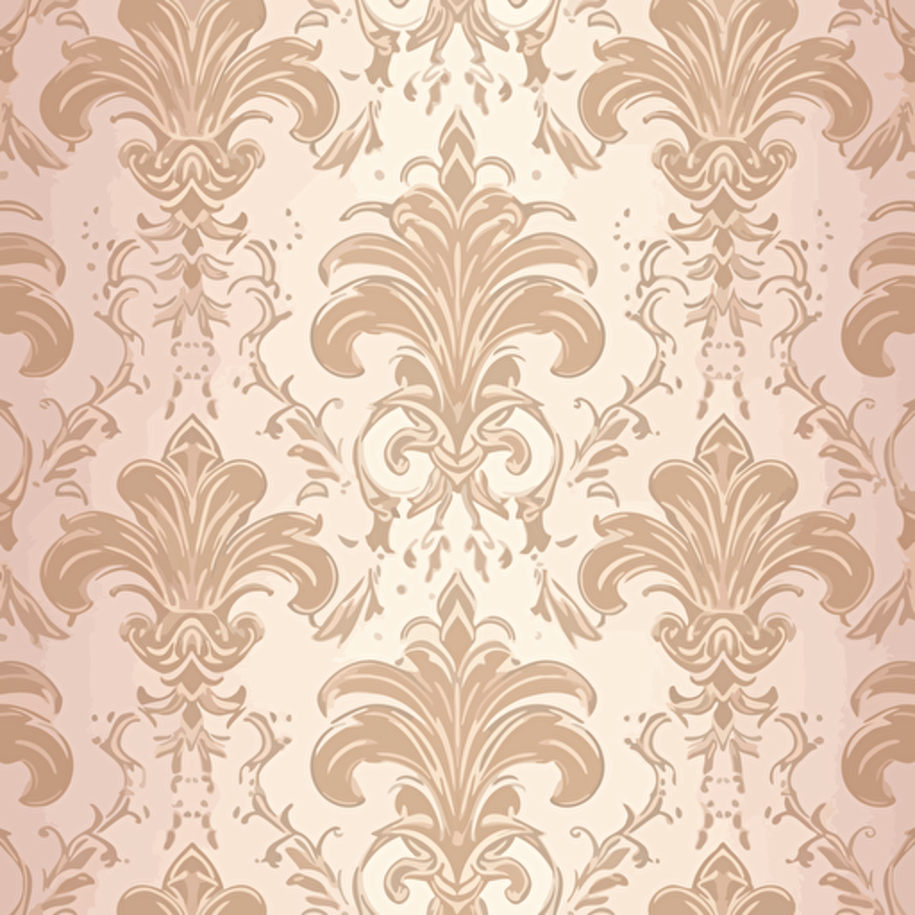 Wallpaper pattern vector image fleur de lis gold and light dusty pink colors