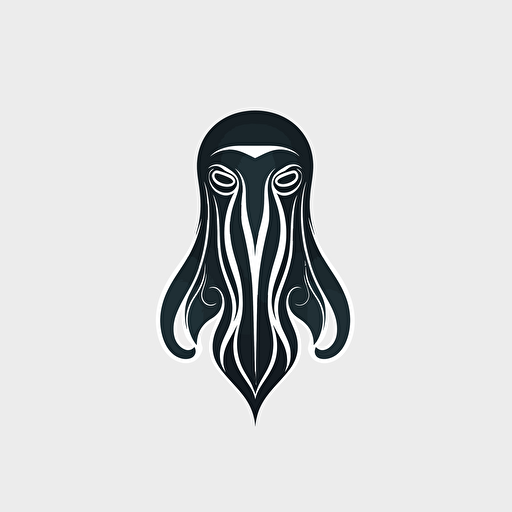 a vectoriel logo of a squid