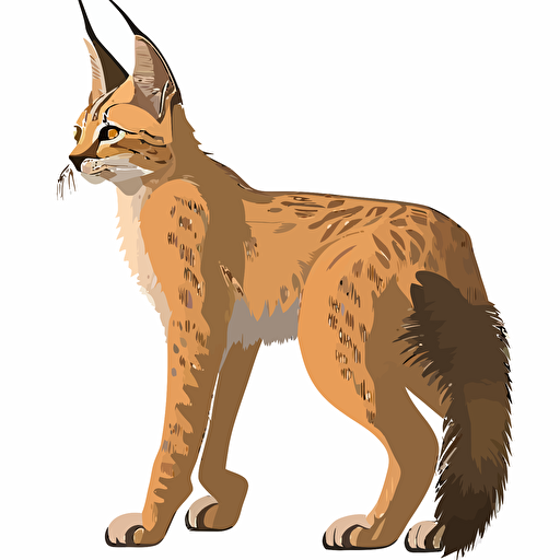 create a vector image of Lynx's Tail, Cartoon