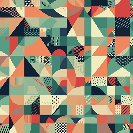 abstract flat geometric pattern vector