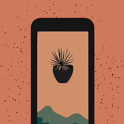minimalist boho style art smartphone illustration vector art