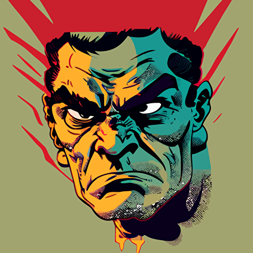 Logo of a lemon as an eye, vector, lineal, 2d, simple:: cartoon::1 jack kirby::1