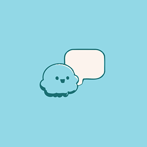 a mascot logo design of a message bubble minimal simple educational modern vector