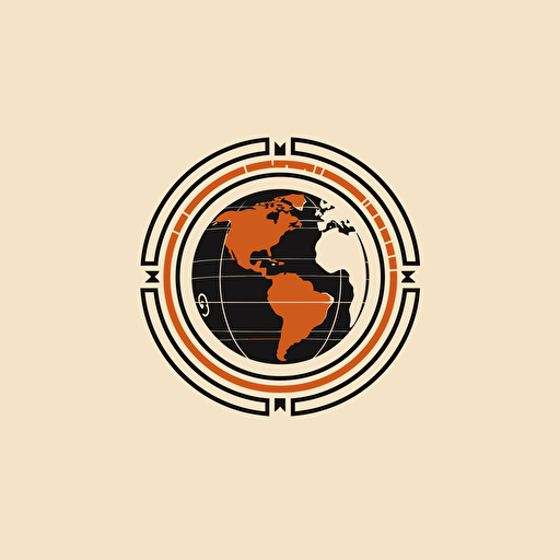 a simple and flat vector logo of Atlas and cinema