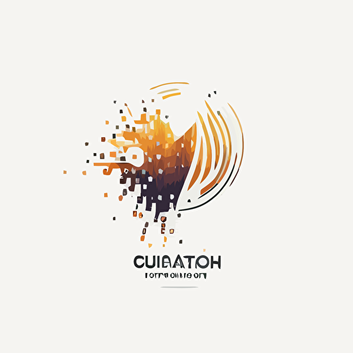 logo related to digital transformation,simple,whitebackground,creative,vector.