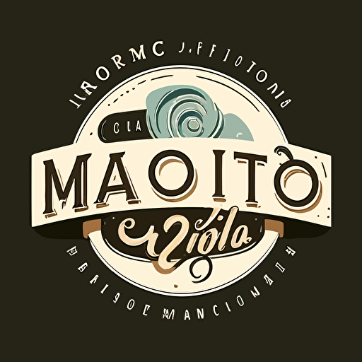 vector art logo for a restraunt called word of mouth cafe