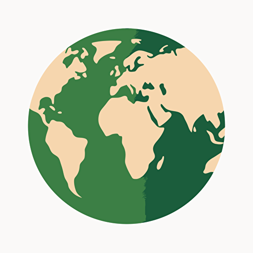 a simple globe logo inspired by pangea, vector, minimal, no text