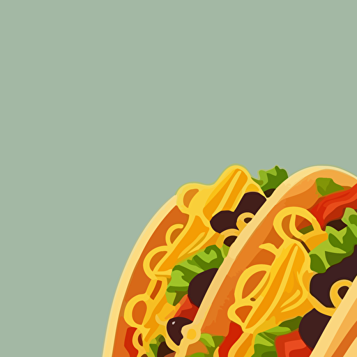 flat vector illustration of tacos