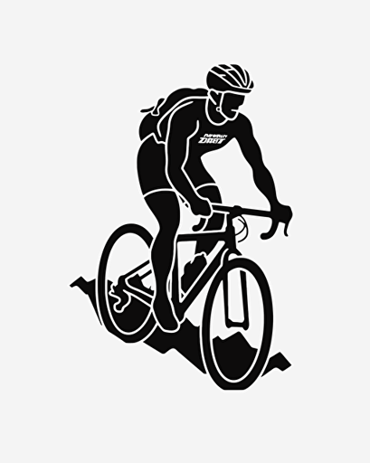 gravel bike, sticker style, vector style, white background, logo style, png