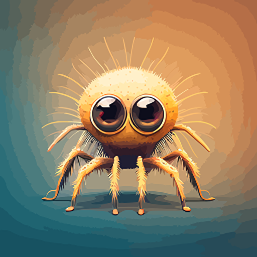 cute spider, 2d vector art style