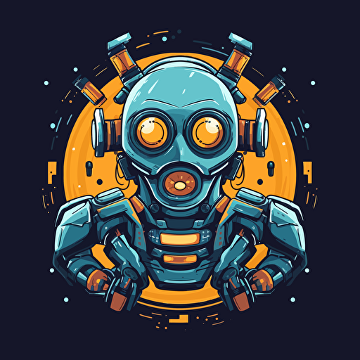robotics logo design. vector