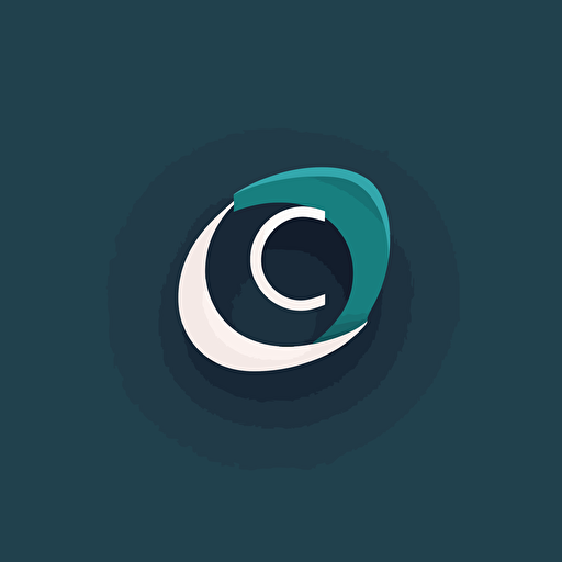 Simple logo design of letters “c”, flat 2D, vector, company logo