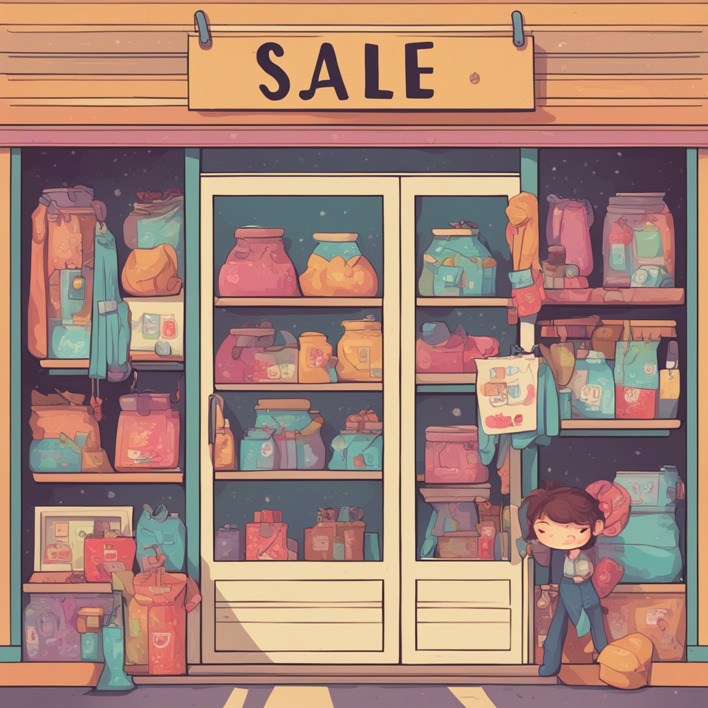 a store having a sale