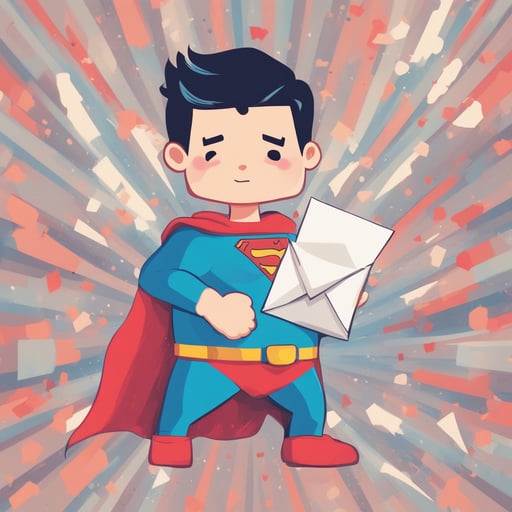 superman holding mail