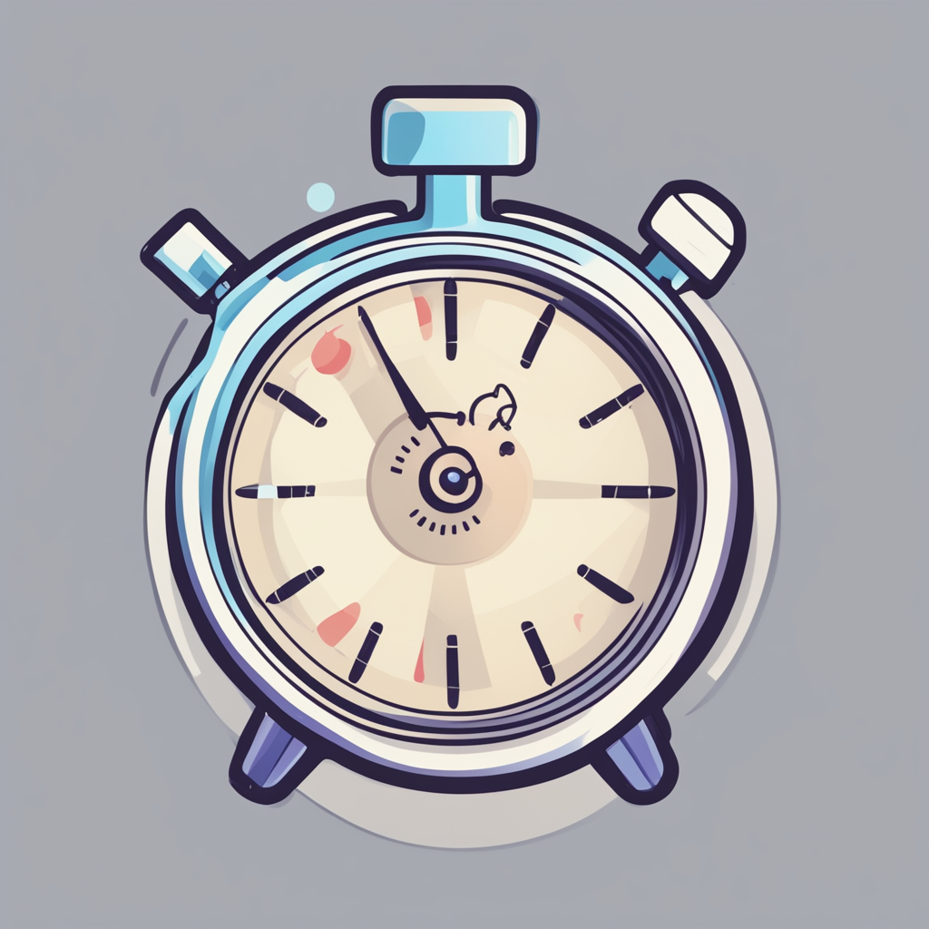 a stopwatch with a checkmark