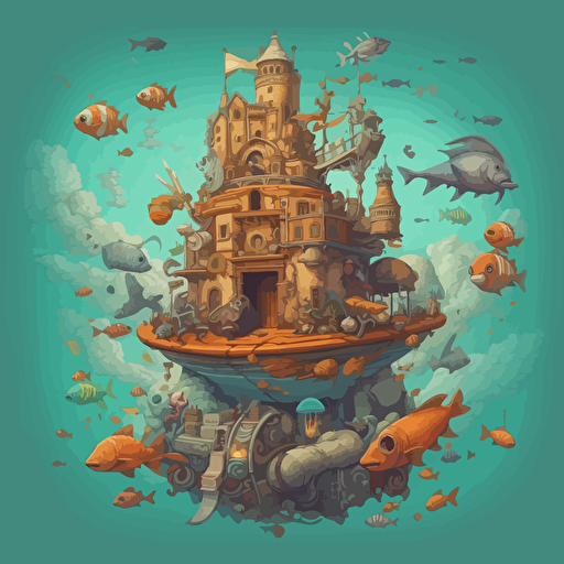 a vector artwork of "Adventure Awaits"