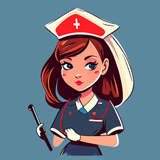 vector illustration modern nurse cartoon