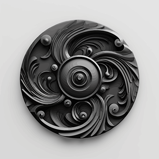 black celluloid logo illustration vector depth