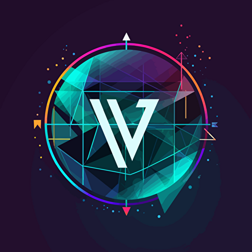 Create simple and elegant vector logo including letters '7' and 'W' for a metaverse activity