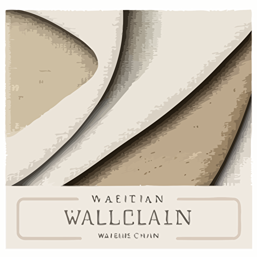 logo of woven calico fabric vector, white background, neutral beige colours